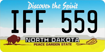 ND license plate IFF559