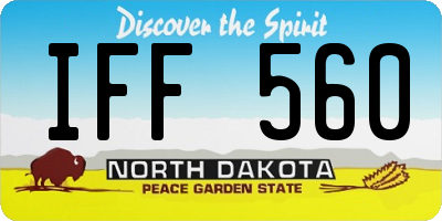 ND license plate IFF560