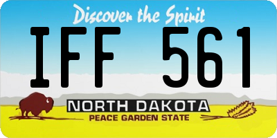 ND license plate IFF561