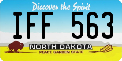 ND license plate IFF563
