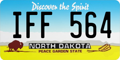 ND license plate IFF564