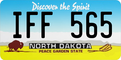 ND license plate IFF565