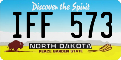 ND license plate IFF573
