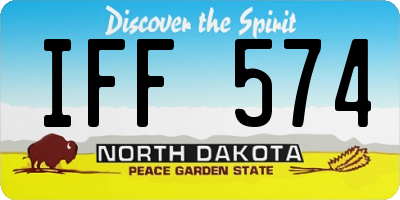 ND license plate IFF574
