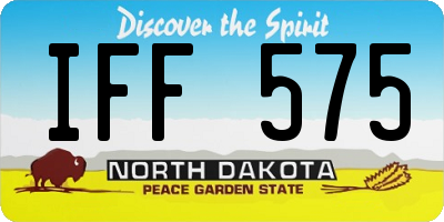 ND license plate IFF575