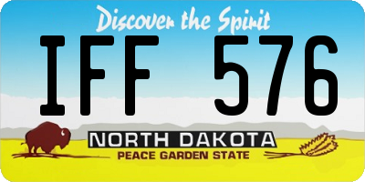 ND license plate IFF576