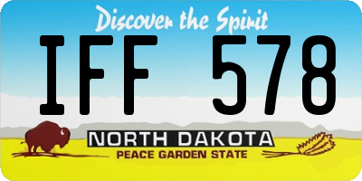 ND license plate IFF578