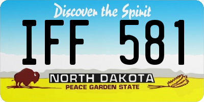 ND license plate IFF581