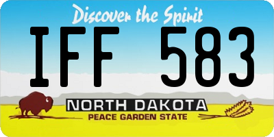 ND license plate IFF583