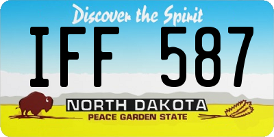 ND license plate IFF587