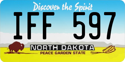 ND license plate IFF597