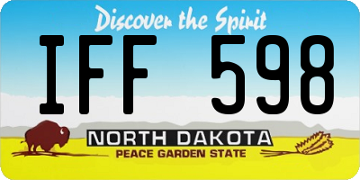 ND license plate IFF598