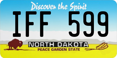 ND license plate IFF599