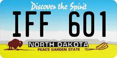ND license plate IFF601