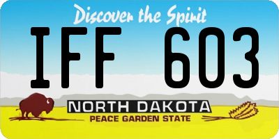 ND license plate IFF603
