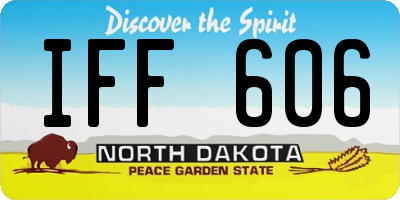 ND license plate IFF606