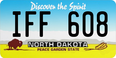 ND license plate IFF608