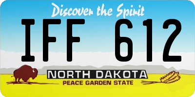 ND license plate IFF612