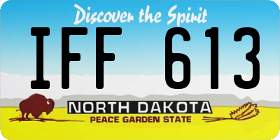 ND license plate IFF613