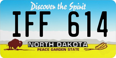 ND license plate IFF614