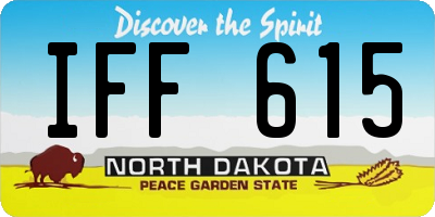 ND license plate IFF615