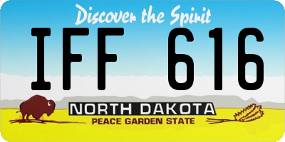 ND license plate IFF616