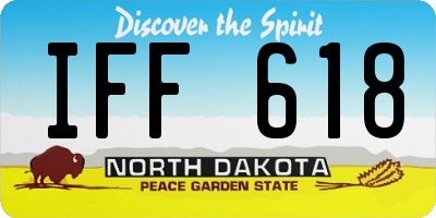 ND license plate IFF618