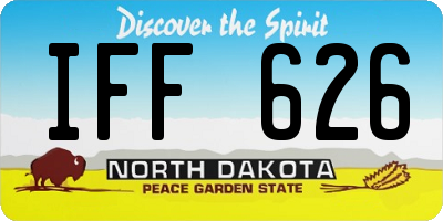 ND license plate IFF626