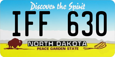 ND license plate IFF630