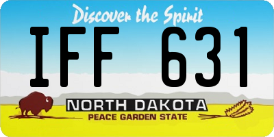 ND license plate IFF631