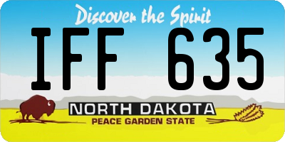 ND license plate IFF635