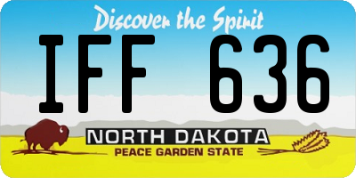 ND license plate IFF636