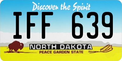 ND license plate IFF639
