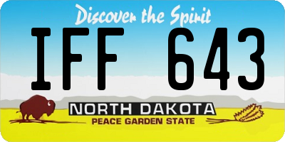 ND license plate IFF643