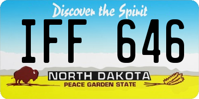 ND license plate IFF646