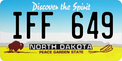 ND license plate IFF649