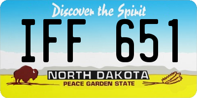ND license plate IFF651