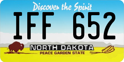 ND license plate IFF652