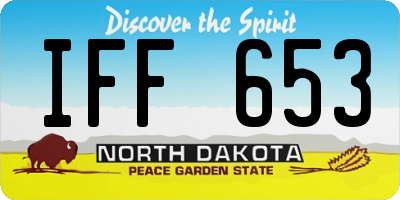 ND license plate IFF653