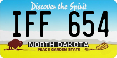 ND license plate IFF654
