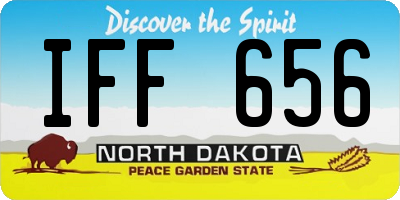 ND license plate IFF656