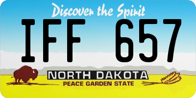 ND license plate IFF657