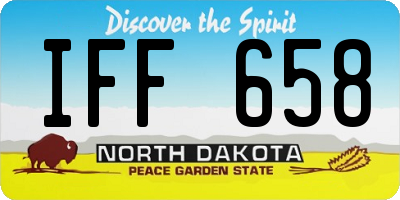 ND license plate IFF658