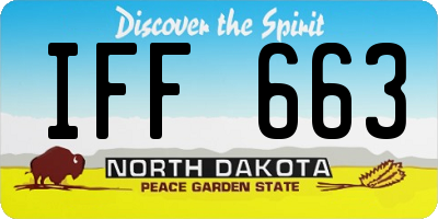ND license plate IFF663