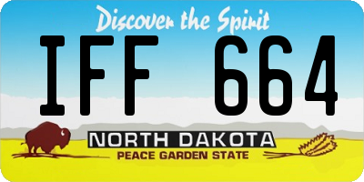 ND license plate IFF664