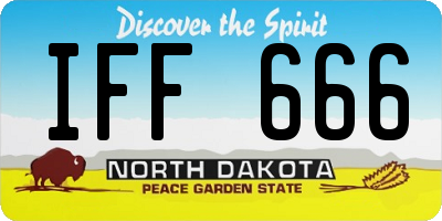ND license plate IFF666