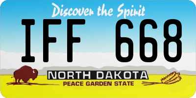 ND license plate IFF668