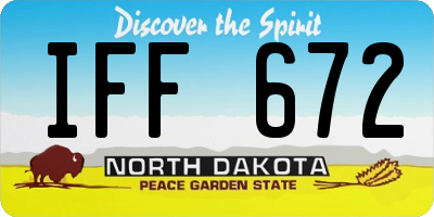 ND license plate IFF672