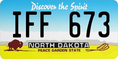 ND license plate IFF673