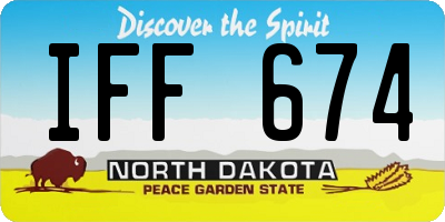 ND license plate IFF674